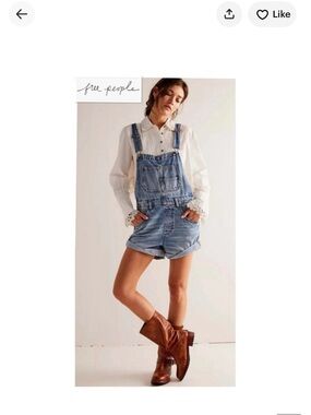 Free People Ziggy short overalls